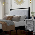  Queen Wood Platform Bed Frame with Fluffy Soft Headboard