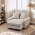 Chaise longue rembourrée avec dossier réglable
