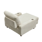 Chaise longue rembourrée avec dossier réglable