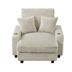 Chaise longue rembourrée avec dossier réglable