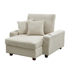Chaise longue rembourrée avec dossier réglable