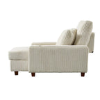 Chaise longue rembourrée avec dossier réglable