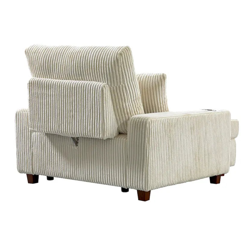 Chaise longue rembourrée avec dossier réglable