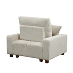 Chaise longue rembourrée avec dossier réglable