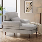 Chaise Lounge Chair with Adjustable Backrest, Indoor Modern Oversized Comfy Chair