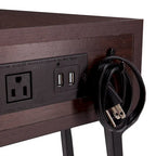 Table d'appoint Liatris de SEI Furniture avec prises électriques et ports USB