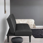 Collection ultime de canapés futons : Canapé futon avec accoudoirs et porte-gobelets, Canapé capitonné avec pieds en bois
