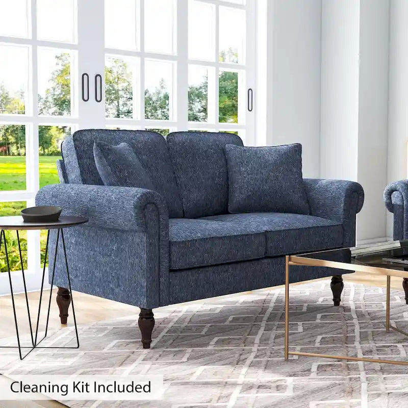 Canapé deux places Igny en chenille traditionnelle avec coussins multiples par Furniture of America