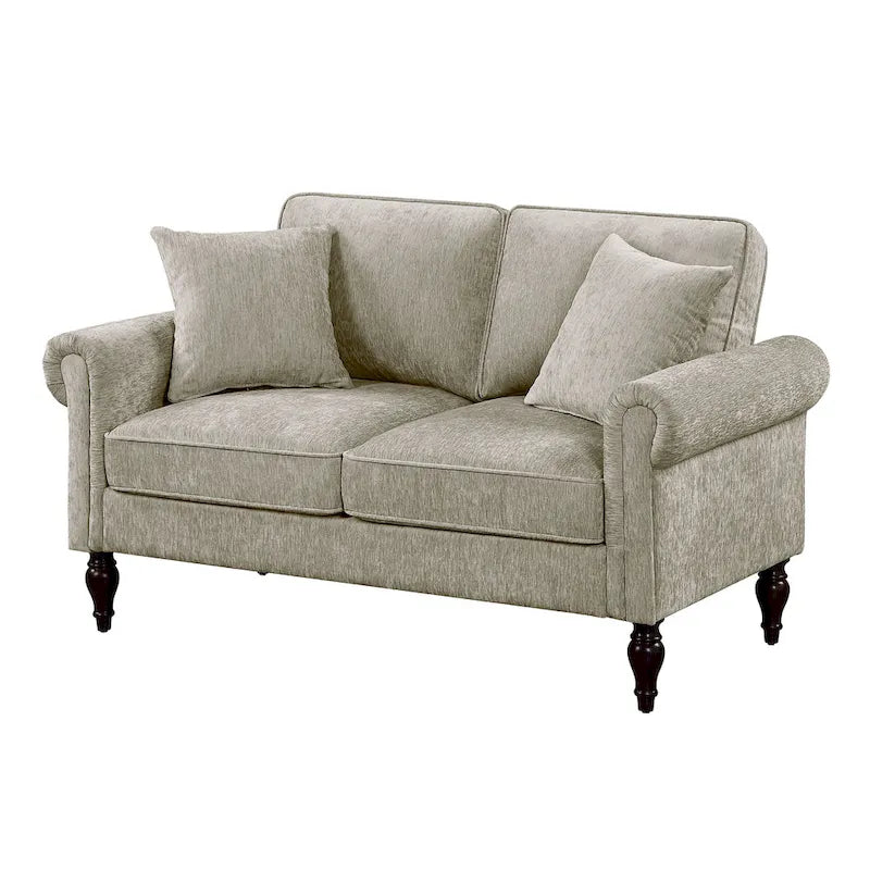 Canapé deux places Igny en chenille traditionnelle avec coussins multiples par Furniture of America