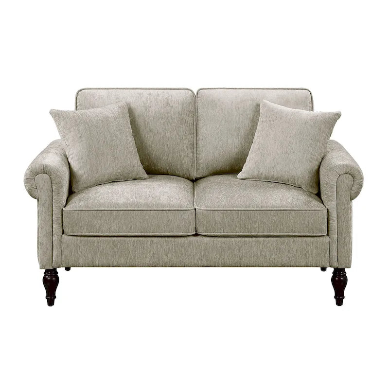 Canapé deux places Igny en chenille traditionnelle avec coussins multiples par Furniture of America