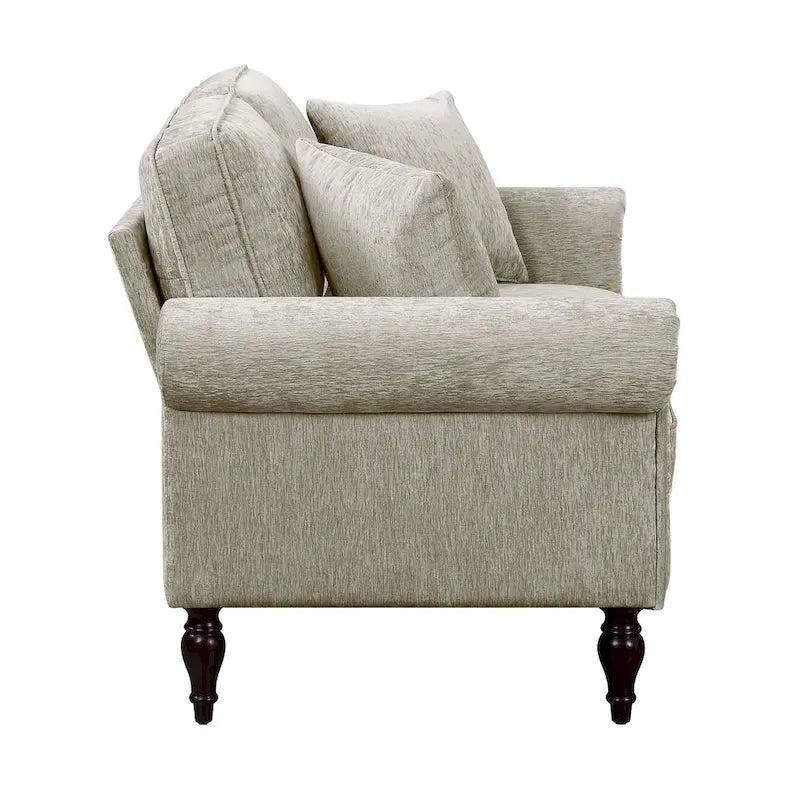 Canapé deux places Igny en chenille traditionnelle avec coussins multiples par Furniture of America