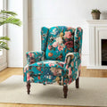 Fauteuil traditionnel à oreilles Gott avec pieds en bois massif par