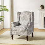 Gott Traditional Wingback Armchair with Solid Wood Legs by 