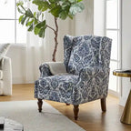 Fauteuil traditionnel à oreilles Gott avec pieds en bois massif par