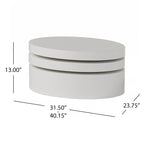 Petite table basse ovale pivotante Mod par
