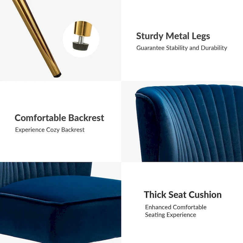 Monica, fauteuil d'appoint moderne capitonné 22W avec pieds dorés par