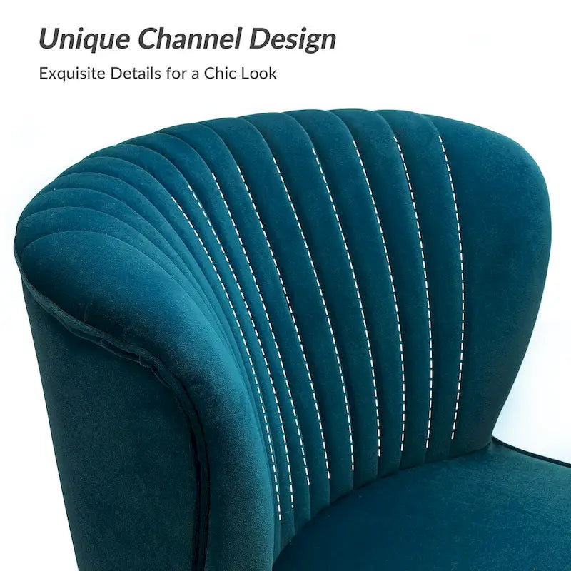 Monica, fauteuil d'appoint moderne capitonné 22W avec pieds dorés par