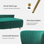 Monica, fauteuil d'appoint moderne capitonné 22W avec pieds dorés par