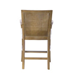 Tabouret de comptoir Madison Park Blaine crème/rotin naturel recyclé