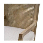 Tabouret de comptoir Madison Park Blaine crème/rotin naturel recyclé