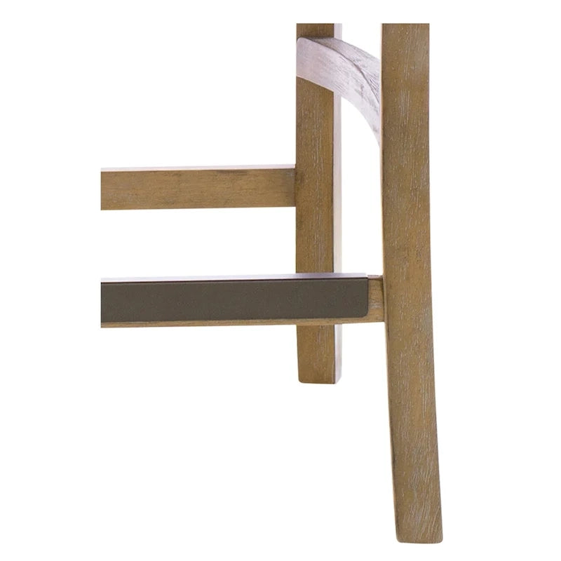 Tabouret de comptoir Madison Park Blaine crème/rotin naturel recyclé