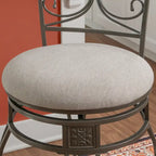 Tabouret de comptoir pivotant en métal et bois Onyx Grand format 360°