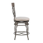 Tabouret de comptoir pivotant en métal et bois Onyx Grand format 360°