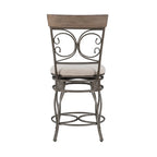 Tabouret de comptoir pivotant en métal et bois Onyx Grand format 360°