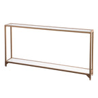 Table console étroite SEI Furniture Grant avec étagère en verre