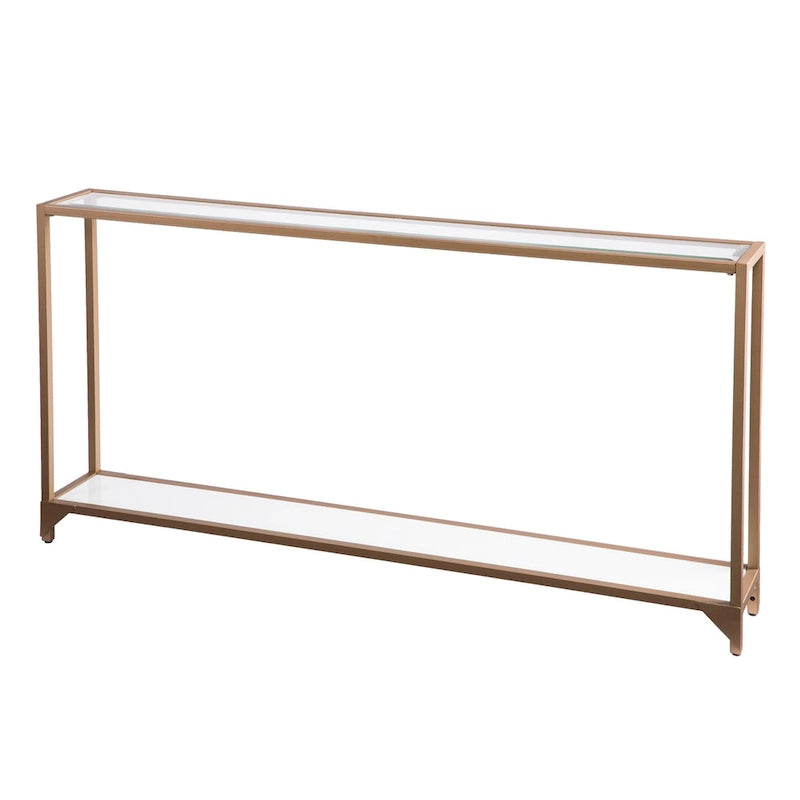 Table console étroite SEI Furniture Grant avec étagère en verre
