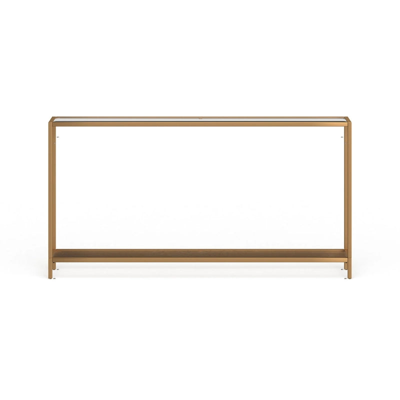 Table console étroite SEI Furniture Grant avec étagère en verre