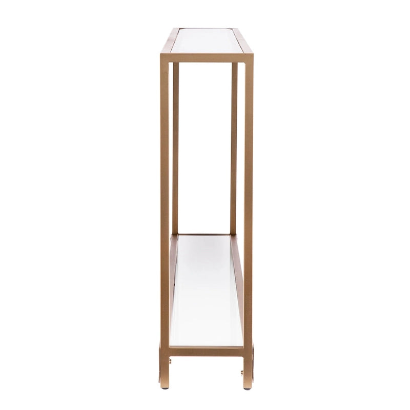 Table console étroite SEI Furniture Grant avec étagère en verre