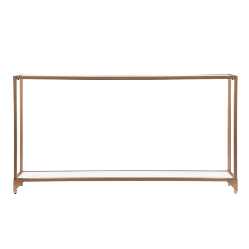Table console étroite SEI Furniture Grant avec étagère en verre