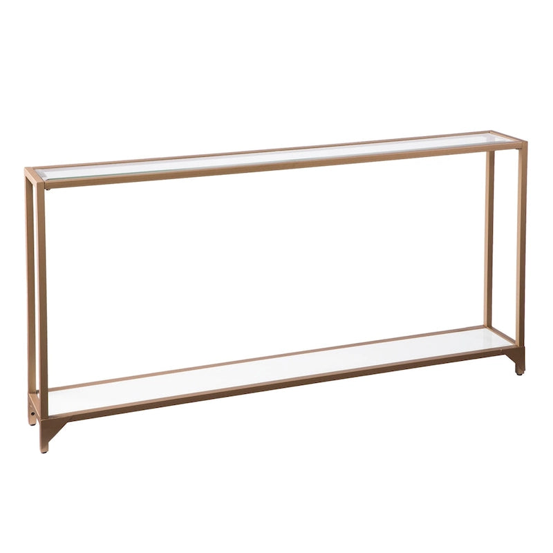 Table console étroite SEI Furniture Grant avec étagère en verre