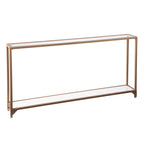 Table console étroite SEI Furniture Grant avec étagère en verre