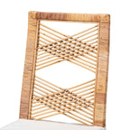 Chaise de salle à manger en rotin brun naturel Poltak, style bohème moderne