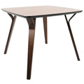 Table à manger carrée Folia style moderne du milieu du siècle
