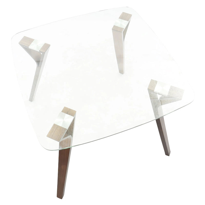 Table à manger carrée Folia style moderne du milieu du siècle