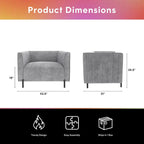 Fauteuil d'appoint rembourré une place et demie CosmoLiving Blair