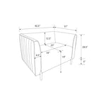 Fauteuil d'appoint rembourré une place et demie CosmoLiving Blair
