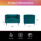 Fauteuil d'appoint rembourré une place et demie CosmoLiving Blair