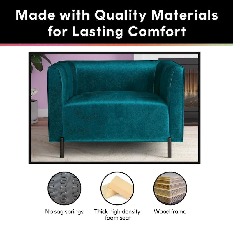 Fauteuil d'appoint rembourré une place et demie CosmoLiving Blair