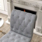 Fauteuil d'appoint rembourré pour chambre à coucher, salon, sans accoudoirs, avec pieds en bois