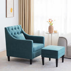 Fauteuil Club Confortable avec Repose-pieds et Oreiller