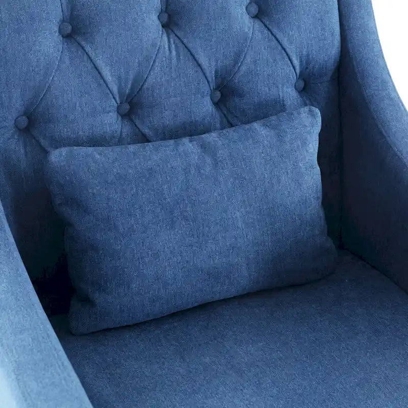 Fauteuil Club Confortable avec Repose-pieds et Oreiller