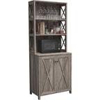 Meuble de bar pour alcools et verres, armoire de cuisine-salle à manger avec porte-bouteilles