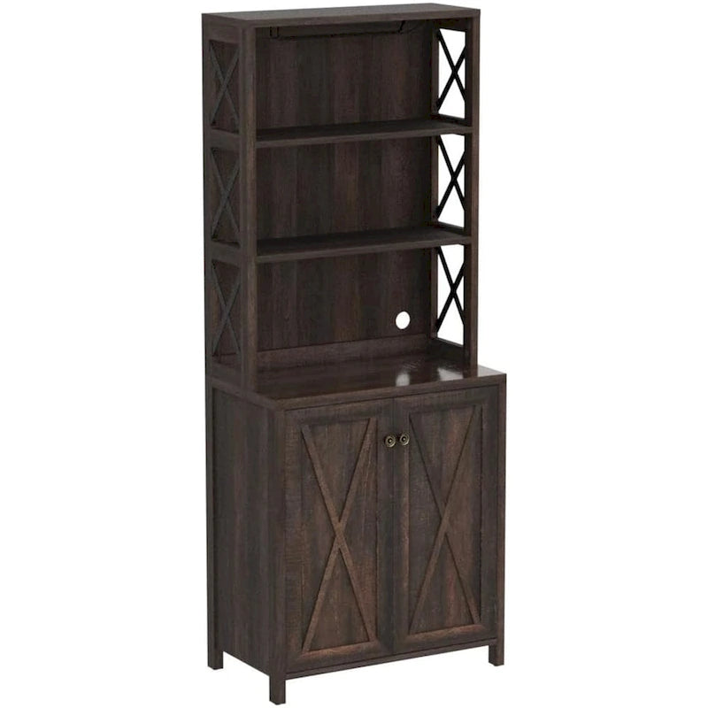 Meuble de bar pour alcools et verres, armoire de cuisine-salle à manger avec porte-bouteilles