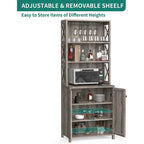 Meuble de bar pour alcools et verres, armoire de cuisine-salle à manger avec porte-bouteilles
