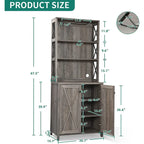Meuble de bar pour alcools et verres, armoire de cuisine-salle à manger avec porte-bouteilles