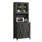 Meuble de bar pour alcools et verres, armoire de cuisine-salle à manger avec porte-bouteilles